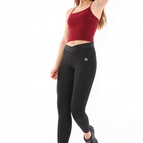 Bordo-Siyah Spor Atlet Tayt Takım AU2935