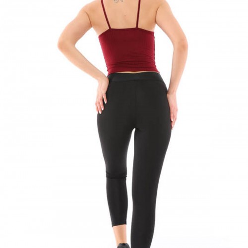 Bordo-Siyah Spor Atlet Tayt Takım AU2935