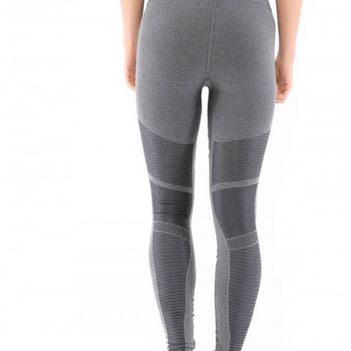 Gri File Detaylı ve Dokulu Spor Tayt AU1033