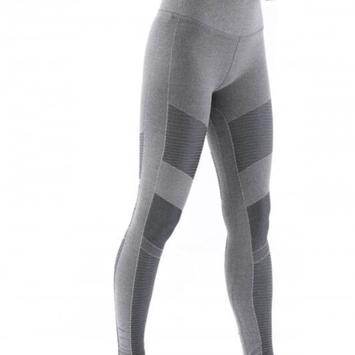 Gri File Detaylı ve Dokulu Spor Tayt AU1033