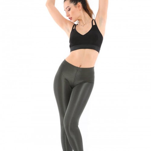 İnce Çift Askılı Sırtı Çapraz V Yaka Spor Büstiyer AU1019