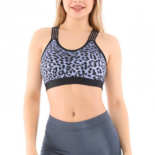 Kalın Askılı Spor Büstiyer 3lü Ekonomik Paket AU242526 Mavi-Siyah-Pudra