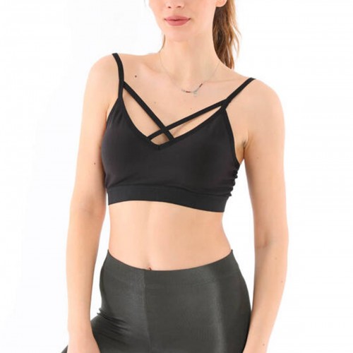 Önü Çapraz Bantlı İnce Askılı Spor Büstiyer AU1020