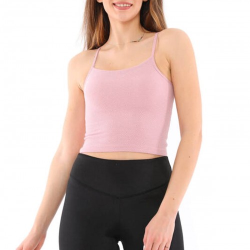 Pudra Dokulu İnce Askılı Fit Kalıp Spor Atlet AU1030