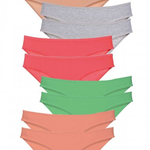 10 adet Süper Eko Set Likralı Kadın Slip Külot Soft Renkler