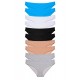 10 adet Süper Eko Set Likralı Kadın Slip Siyah Ten Gri Beyaz Mavi