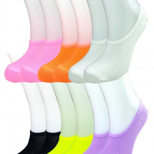 12 Adet Canlı Renk Kadın Spor Babet Çorap