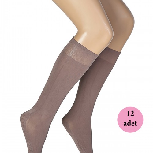 12 Adet Masaj Kadın Çorap Vizon 86