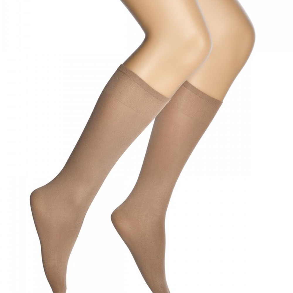 12 Adet Mikro 70 Dizaltı Kadın Çorap Bronz 38