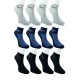 12 Çift Pamuklu Erkek Yazlık Spor Bilek Çorap Siyah Gri Lacivert
