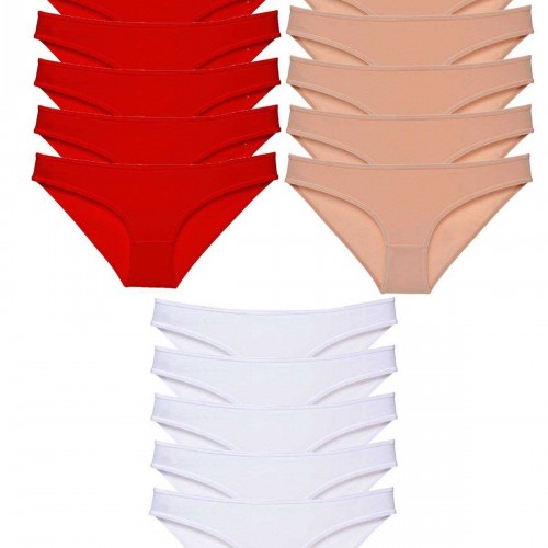 15 adet Süper Eko Set Likralı Kadın Slip Külot 514