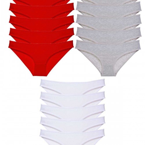 15 adet Süper Eko Set Likralı Kadın Slip Külot 515