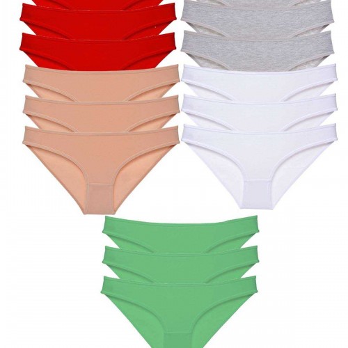 15 adet Süper Eko Set Likralı Kadın Slip Külot 521