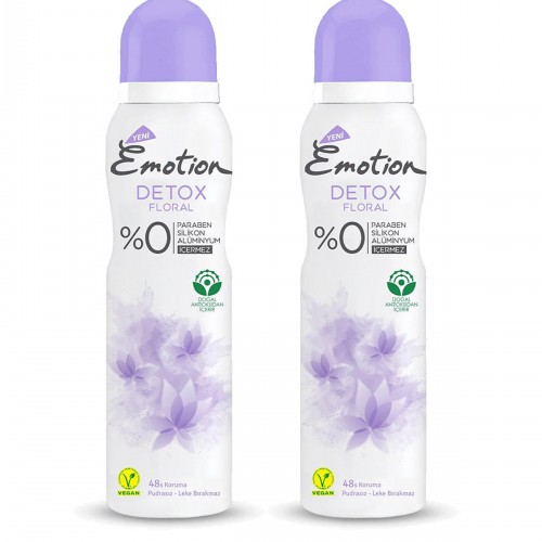 2 Adet Detox Floral Kadın Deodorant Sprey 150 ml