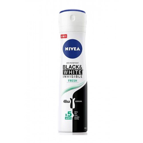 2 Adet Invisible Black & White Fresh Kadın Deodorant Sprey 150 ml