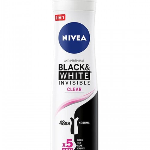 2 Adet Invisible Black & White Clear Kadın Deodorant Sprey 150 ml