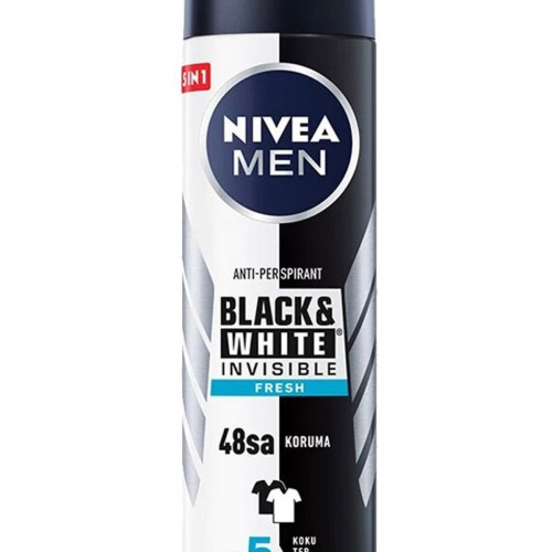 2 Adet Men Invisible Black&White Fresh Erkek Deodorant Sprey 150 ml