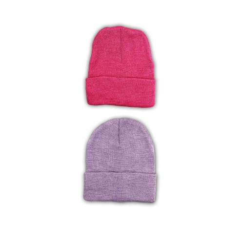 2 adet Unisex Basic Düz Bere Fuşya Lila