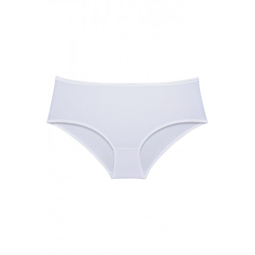 3 Adet Kadın Yüksek Bel Bato Külot Beyaz Gri Pudra