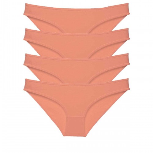 4 adet Süper Eko Set Likralı Kadın Slip Külot Pudra
