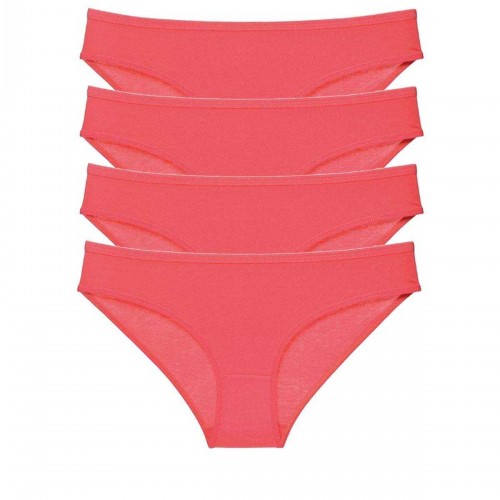 4 adet Süper Eko Set Likralı Kadın Slip Külot Fuşya