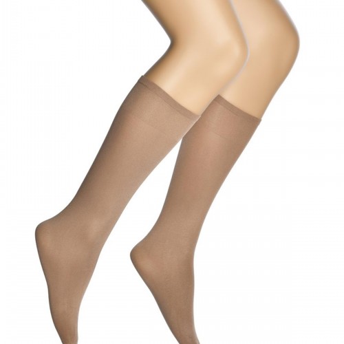 6 Adet Mikro 70 Dizaltı Kadın Çorap Bronz 38