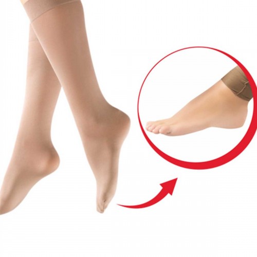 6 Adet Pratik Dizaltı Kadın Çorap - Abdest Çorabı Vizon 86