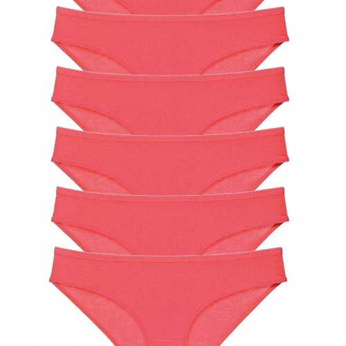 6 adet Süper Eko Set Likralı Kadın Slip Külot Fuşya
