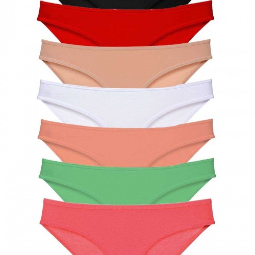 7 adet Süper Eko Set Likralı Kadın Slip Külot Set 5