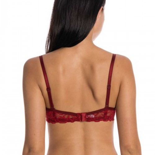 Dolgusuz Full Dantelli Sütyen Bordo