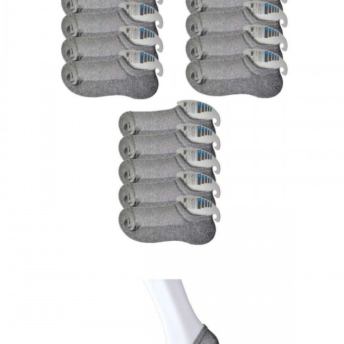 Gri Erkek Görünmez Çorap 15 çift