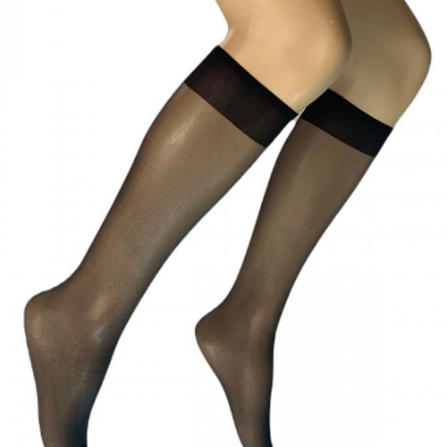 Parlak Dizaltı Kadın Çorap 15 Denye Siyah 500