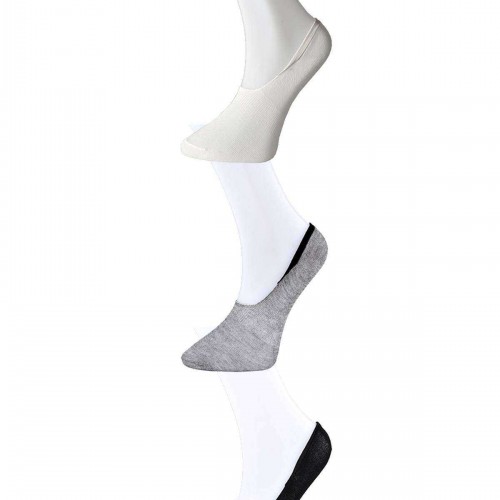 Siyah Gri ve Beyaz Kadın Babet Çorap 6 çift