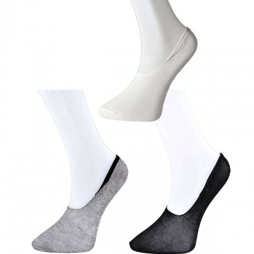 Siyah Gri ve Beyaz Kadın Babet Çorap 9 çift