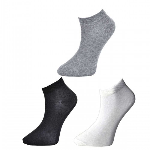 Siyah Gri ve Beyaz Kadın Bilek Çorap 9 çift