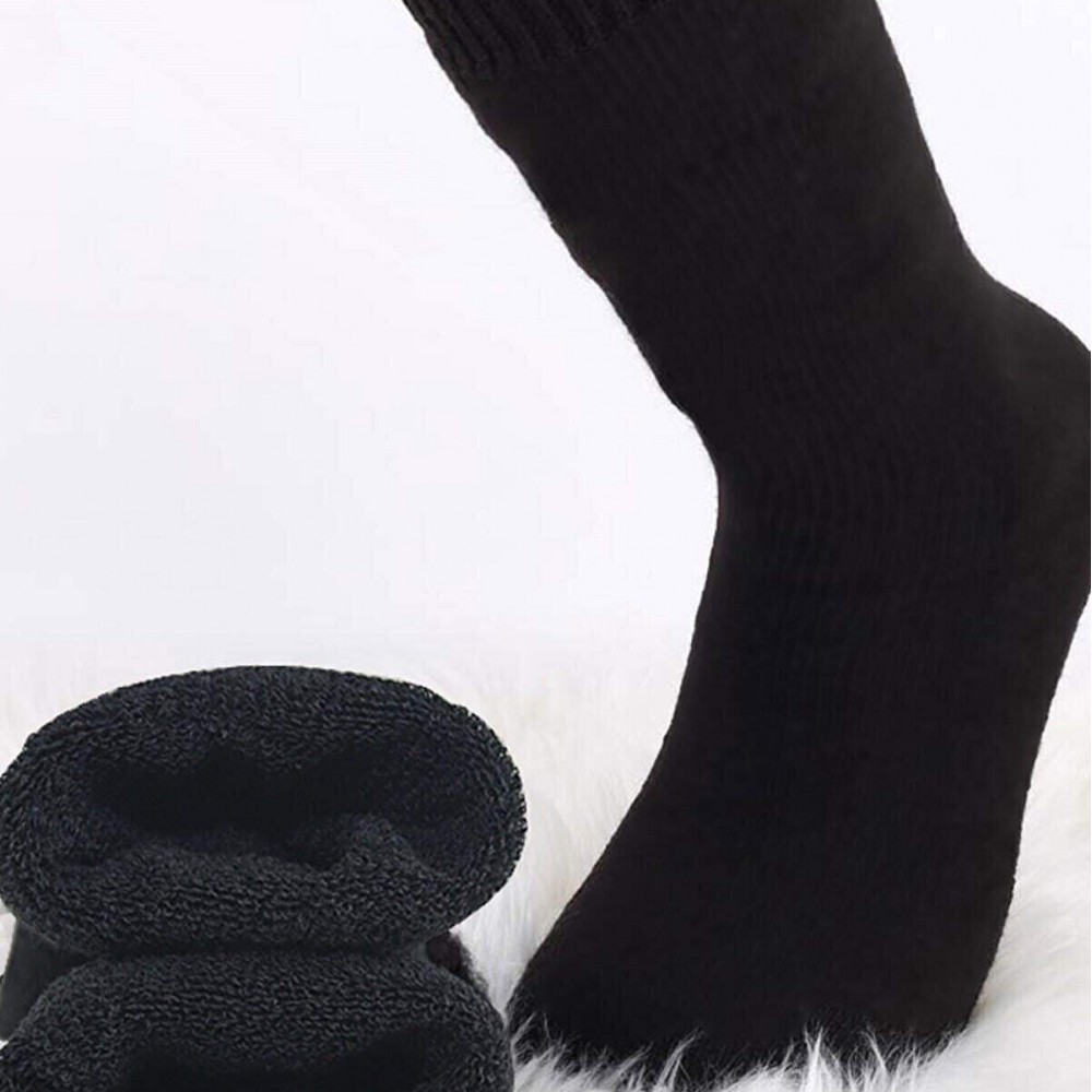 Siyah Termal Kalın Kışlık Havlu Çorap Erkek Kadın Unisex