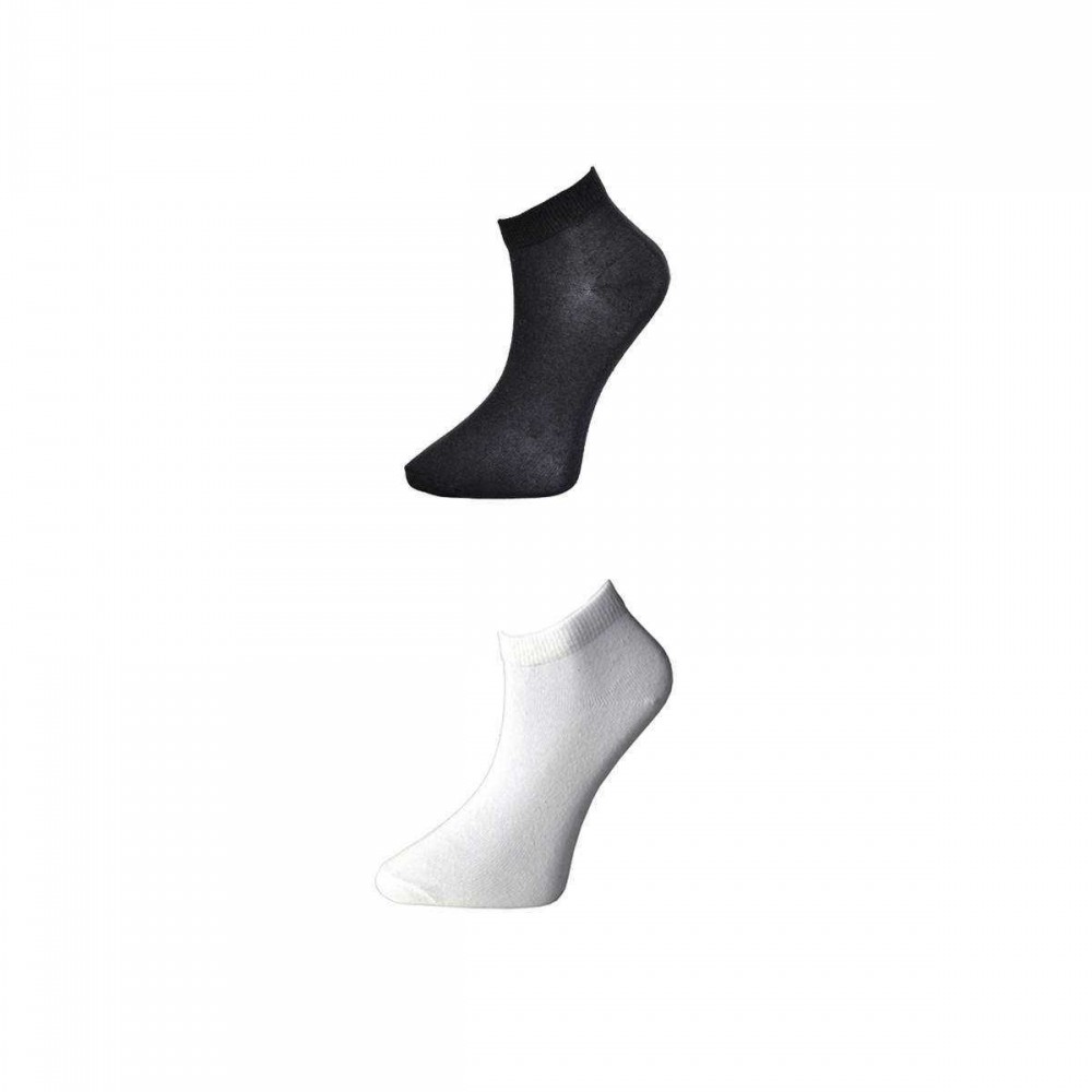 Siyah ve Beyaz Kadın Bilek Çorap 3 çift