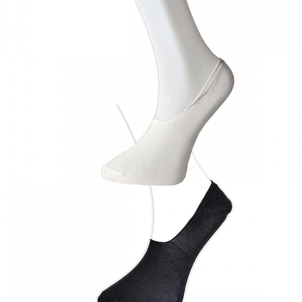 Siyah ve Beyaz Erkek Babet Çorap 6 çift