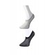 Siyah ve Gri Kadın Görünmez Çorap 9 çift