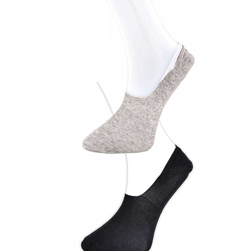 Siyah ve Gri Erkek Babet Çorap 12 çift