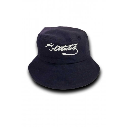 Unisex Kova Şapka Balıkçı Şapka Bucket Hat Kemal Atatürk İmzalı Siyah