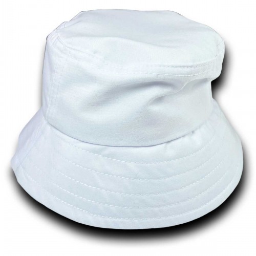 Unisex Kova Şapka Balıkçı Şapka Bucket Hat Beyaz