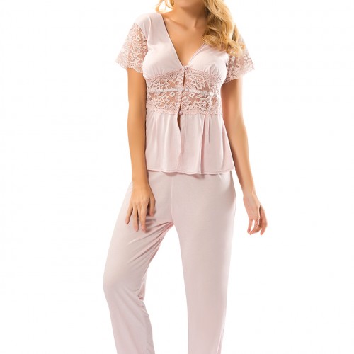 Sistina 1555 Penye Pudra Pijama Takım