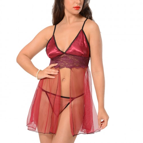 Sistina 670 Fantazi Bordo Gecelik