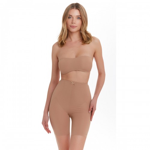 Çift Kat Uzun Paçalı Korse / Ten