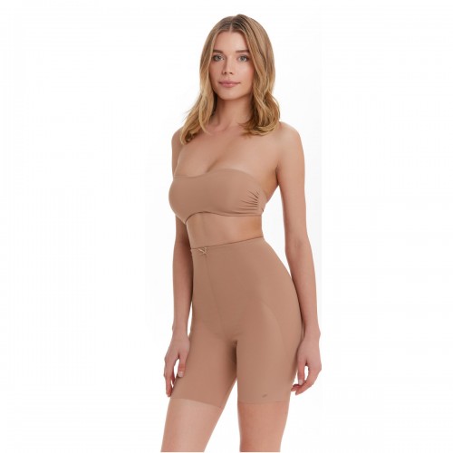 Çift Kat Uzun Paçalı Korse / Ten