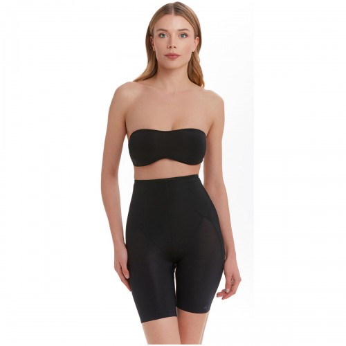 Çift Kat Uzun Paçalı Korse / Tüm Gün Giyilebilir / Siyah