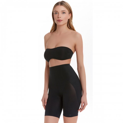 Çift Kat Uzun Paçalı Korse / Tüm Gün Giyilebilir / Siyah