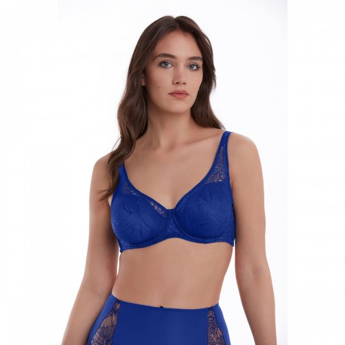 Dantelli Çift Kat Toparlayıcı Sütyen/Bordo