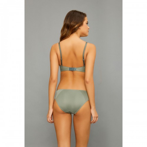 Düz Dolgusuz Sütyen Takım Neft Yeşil